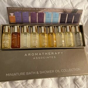 Aromatherapy Associates Miniature Bath & Shower Oil Set - Gold and Clear